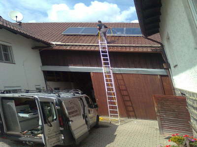 Montage Solaranlage (Warmwasser)