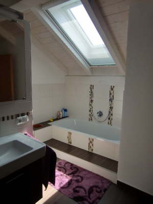 Badewanne in der Dachschrge